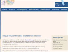 Tablet Screenshot of malereibetrieb-dziergwa.de